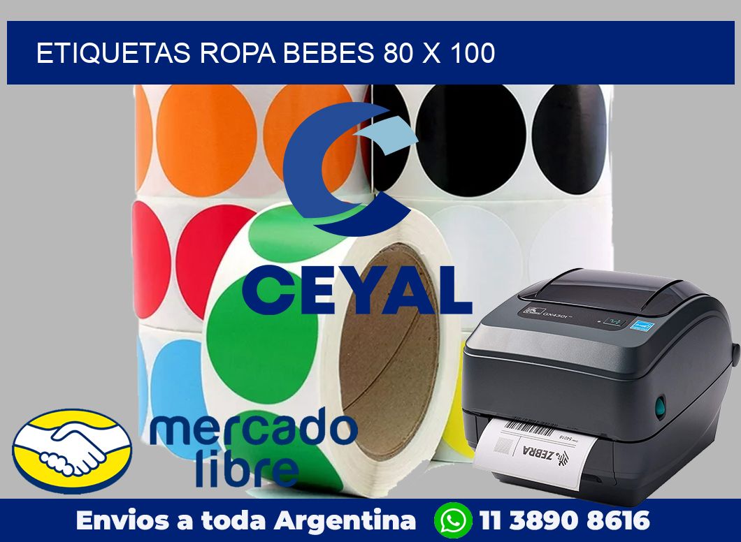 Etiquetas ropa bebes 80 x 100