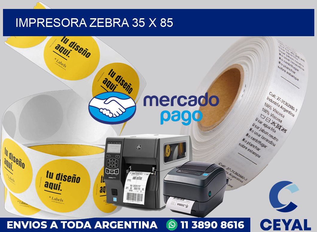 Impresora Zebra 35 x 85