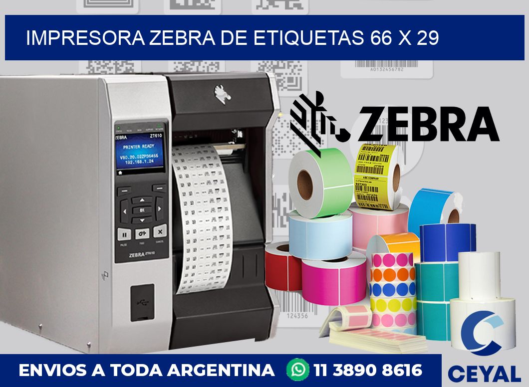 Impresora Zebra de etiquetas 66 x 29