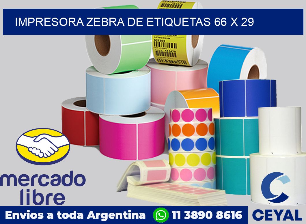 Impresora Zebra de etiquetas 66 x 29