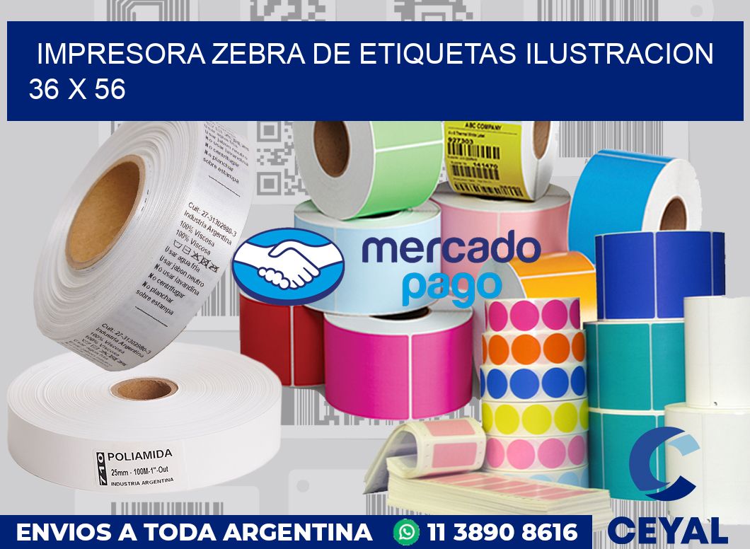Impresora Zebra de etiquetas ilustracion 36 x 56