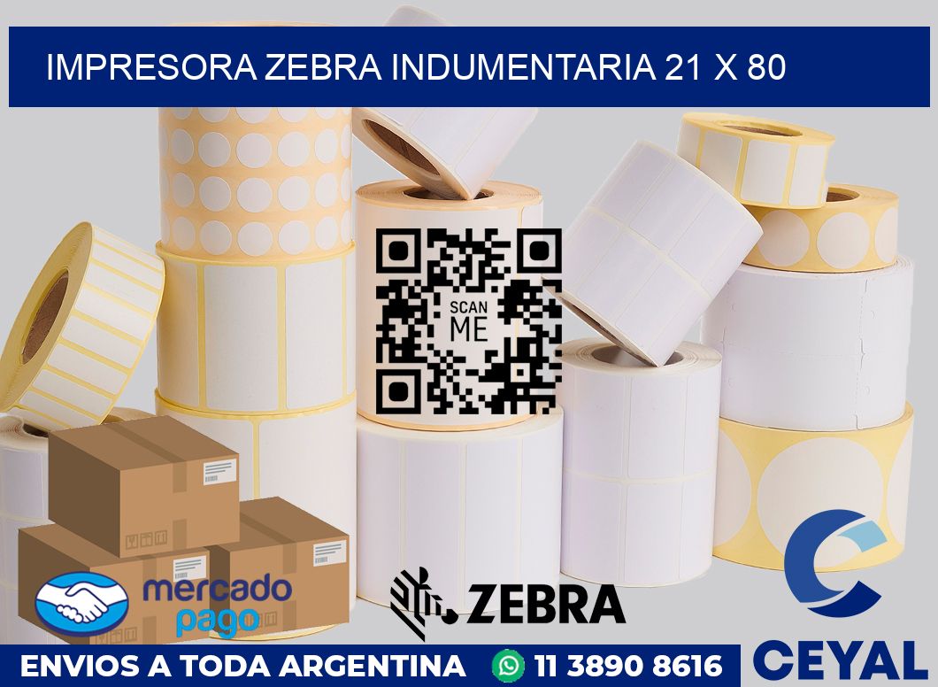 Impresora Zebra indumentaria 21 x 80