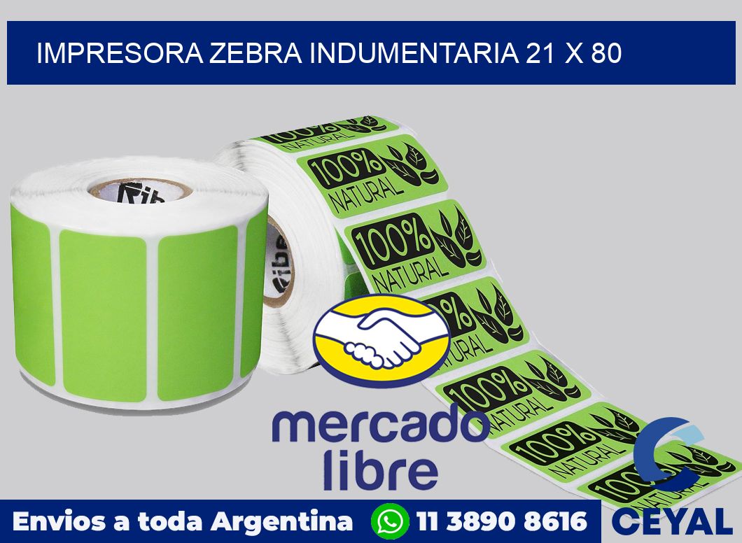 Impresora Zebra indumentaria 21 x 80