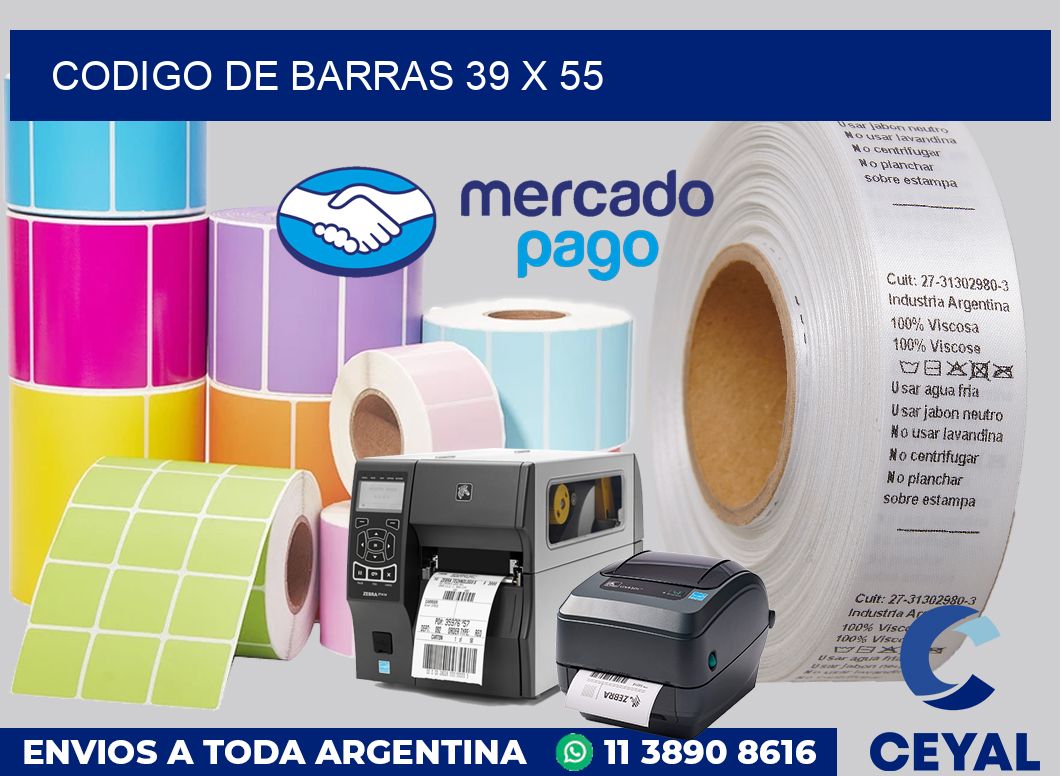 codigo de barras 39 x 55