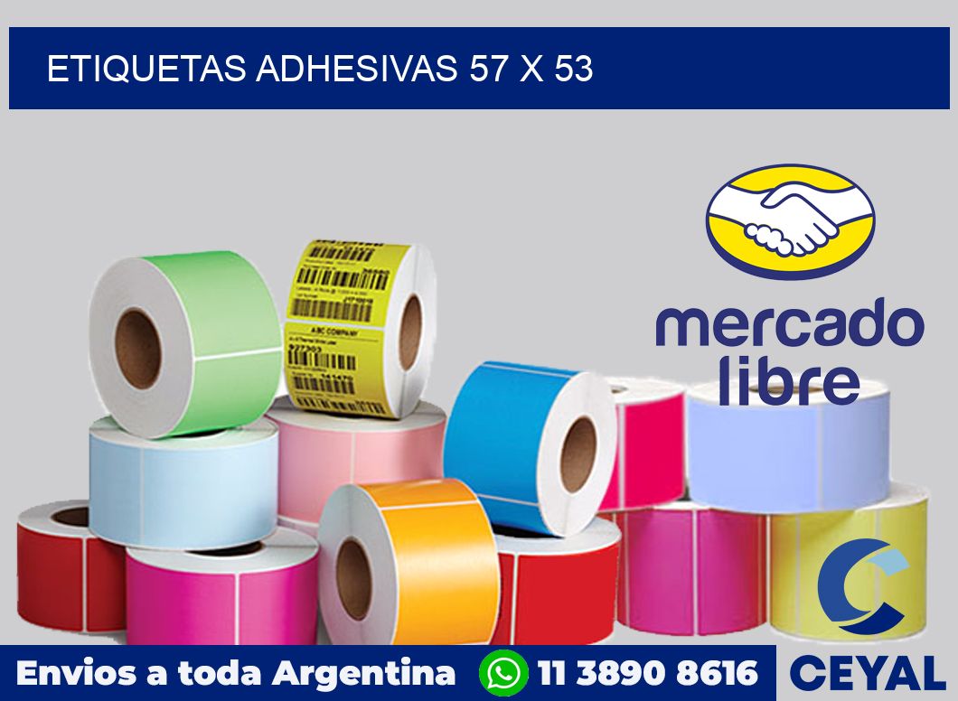 etiquetas adhesivas 57 x 53