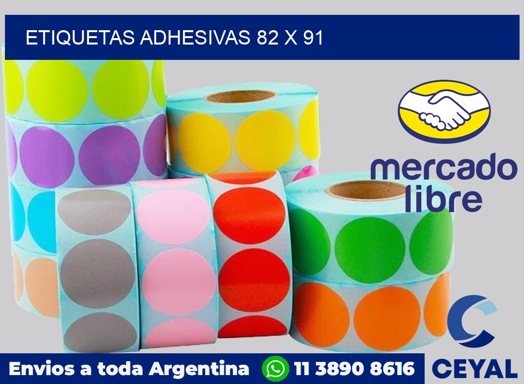 etiquetas adhesivas 82 x 91