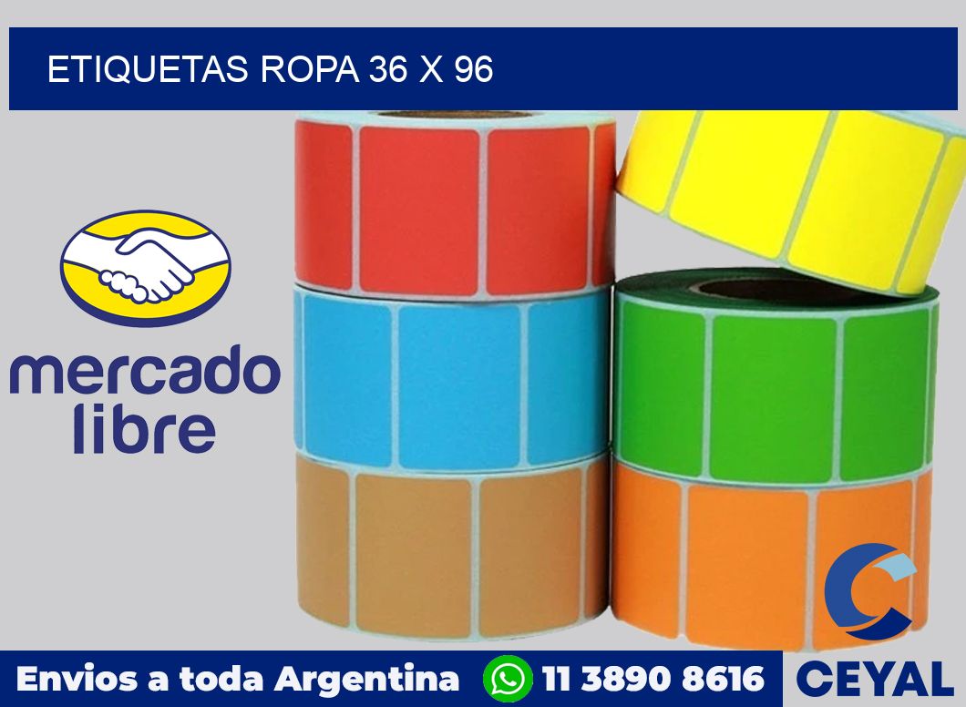 etiquetas ropa 36 x 96