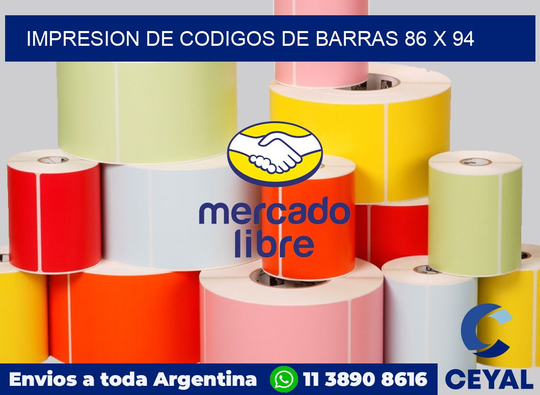 impresion de codigos de barras 86 x 94