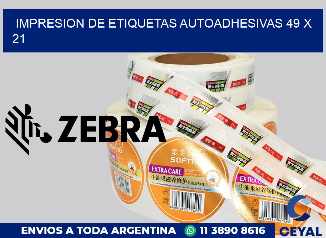 impresion de etiquetas autoadhesivas 49 x 21