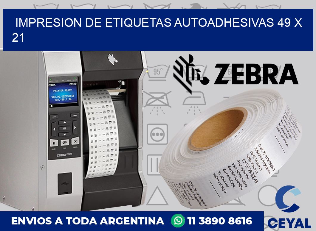 impresion de etiquetas autoadhesivas 49 x 21