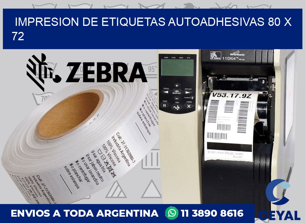 impresion de etiquetas autoadhesivas 80 x 72
