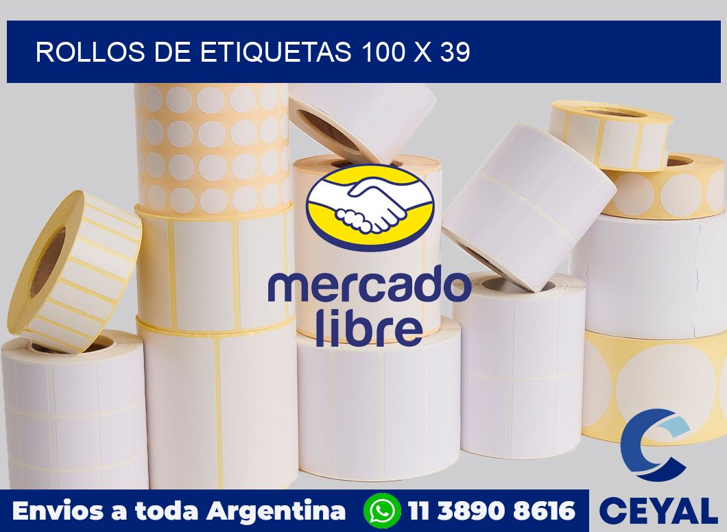 rollos de etiquetas 100 x 39
