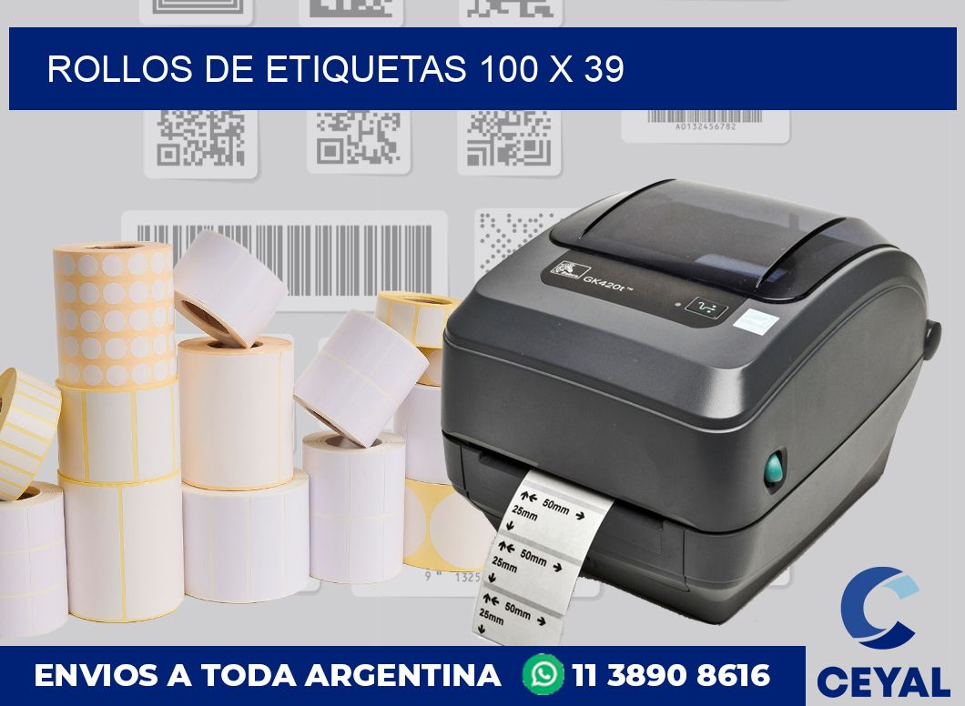 rollos de etiquetas 100 x 39