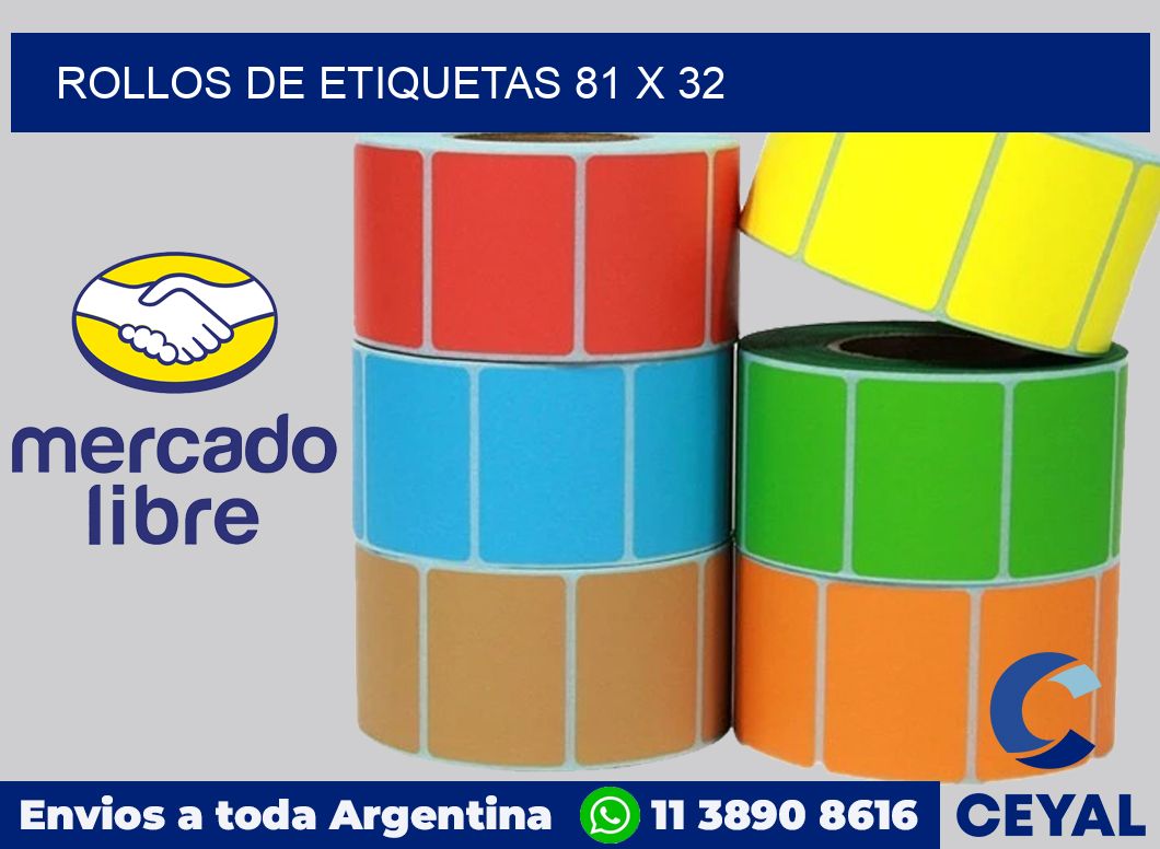 rollos de etiquetas 81 x 32