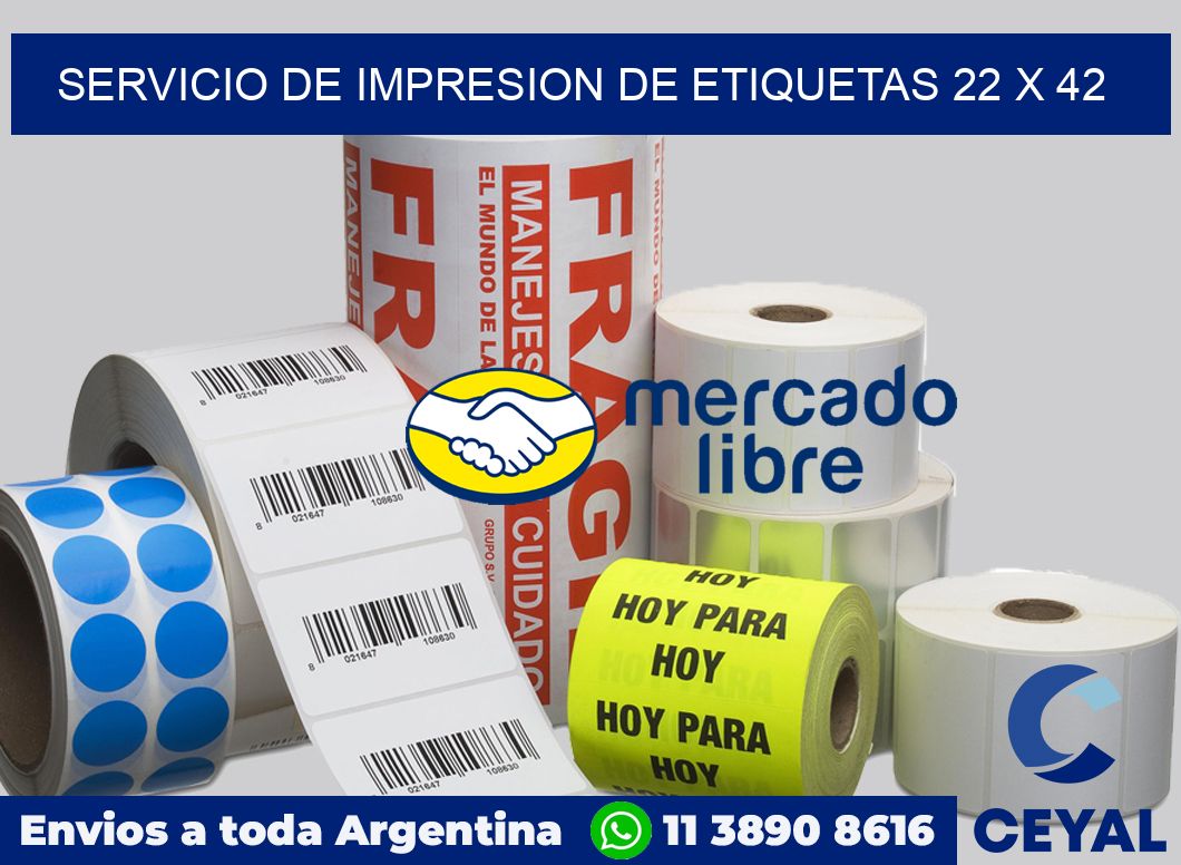 servicio de impresion de etiquetas 22 x 42