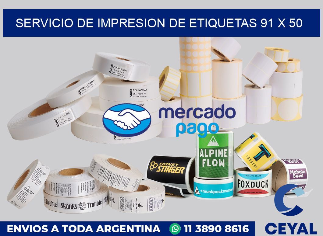 servicio de impresion de etiquetas 91 x 50
