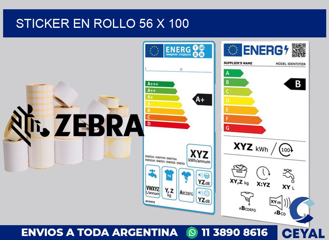 sticker en rollo 56 x 100