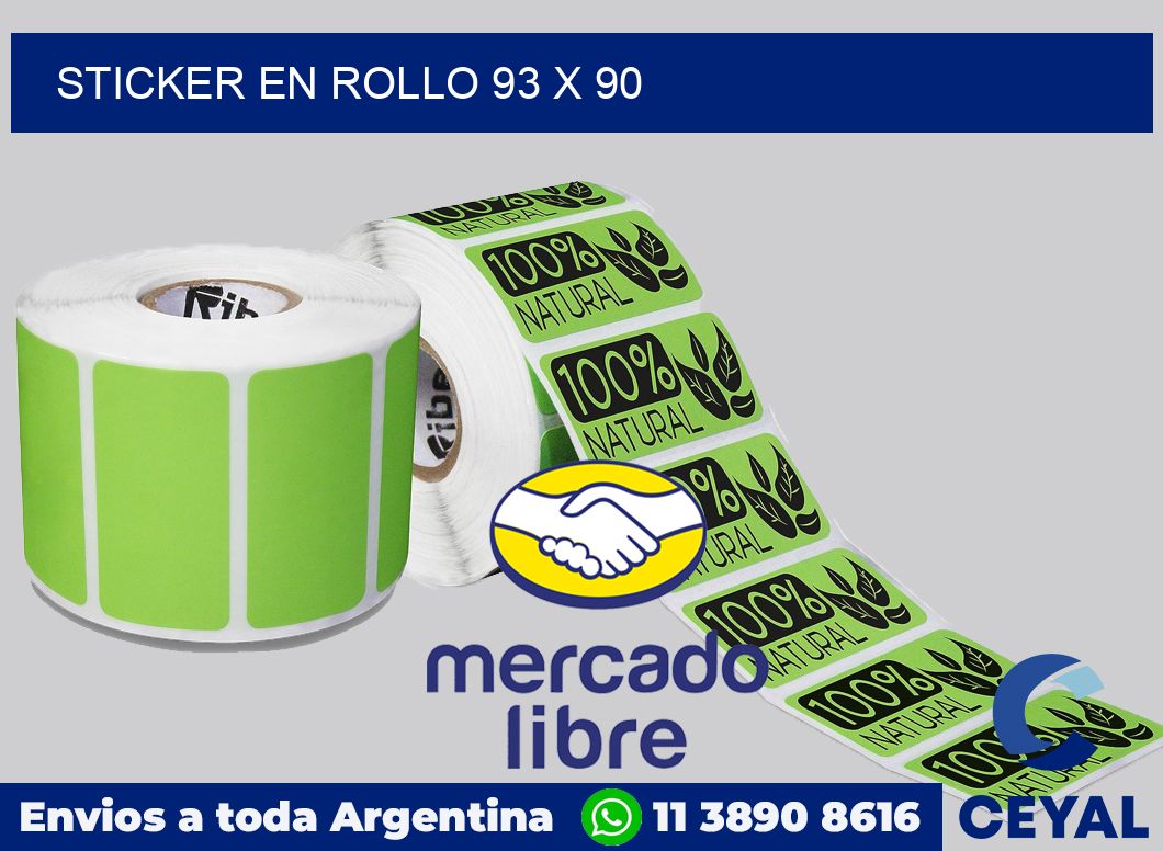 sticker en rollo 93 x 90