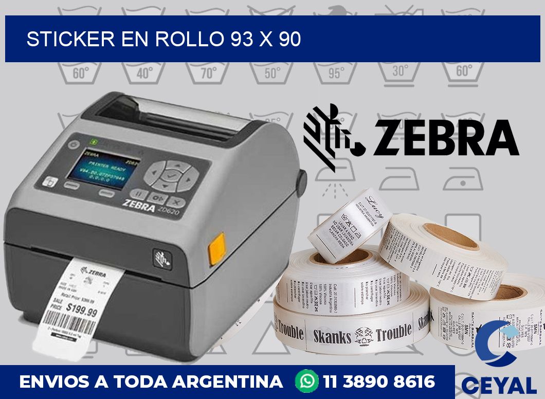 sticker en rollo 93 x 90