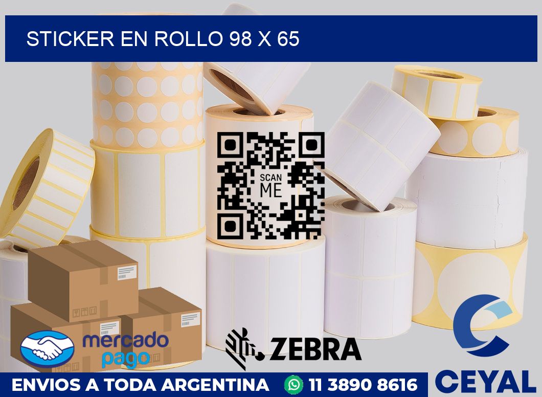 sticker en rollo 98 x 65