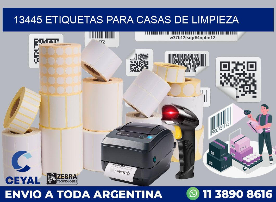 13445 ETIQUETAS PARA CASAS DE LIMPIEZA