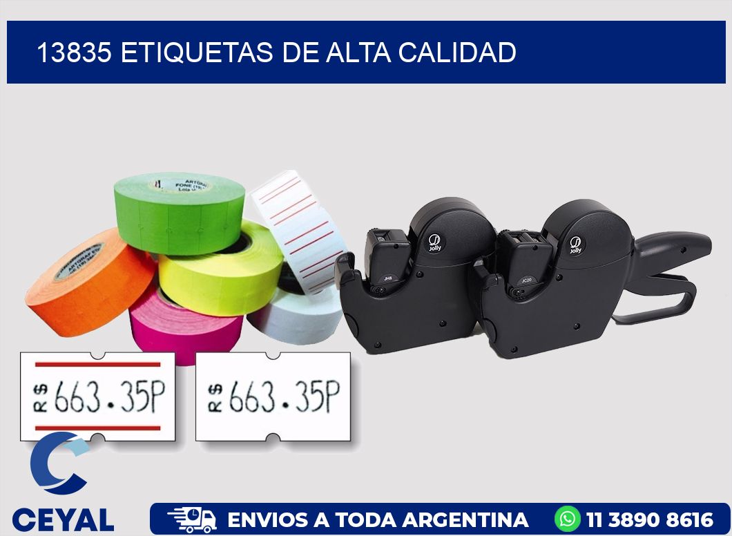 13835 ETIQUETAS DE ALTA CALIDAD