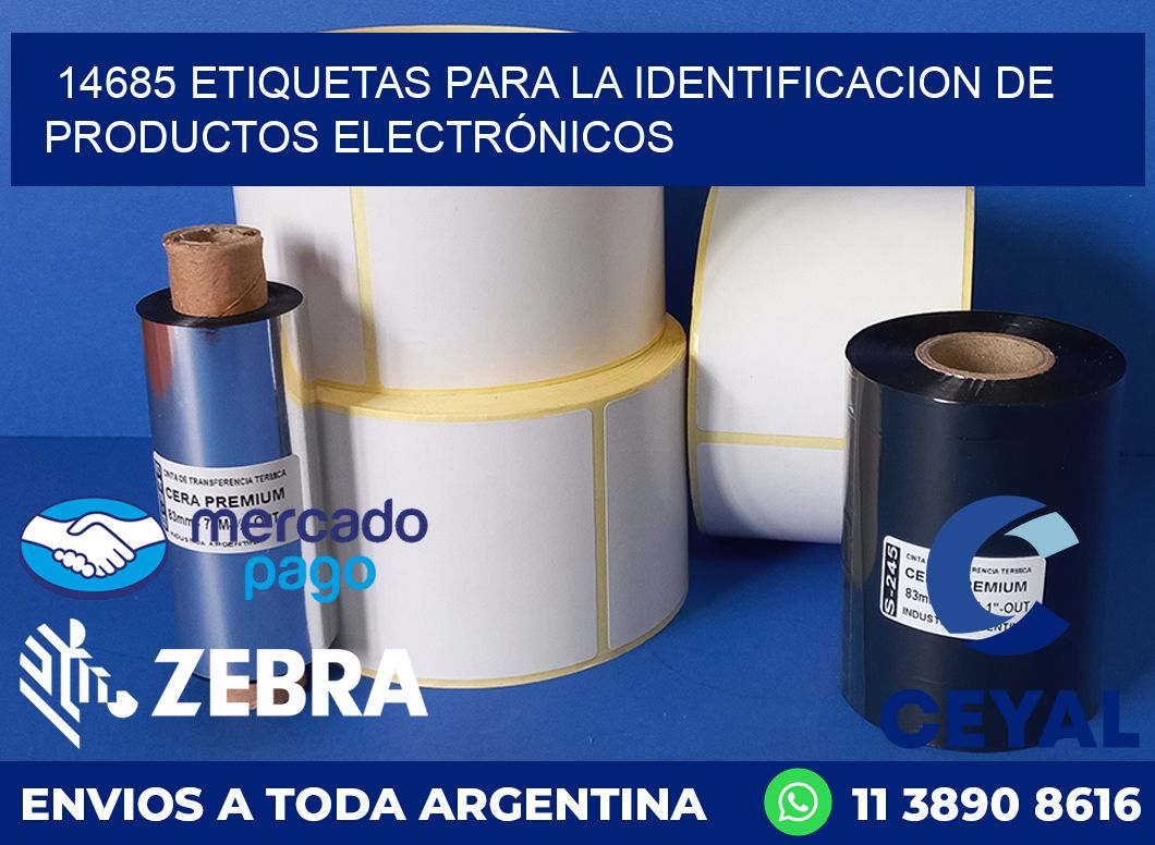 14685 ETIQUETAS PARA LA IDENTIFICACION DE PRODUCTOS ELECTRÓNICOS