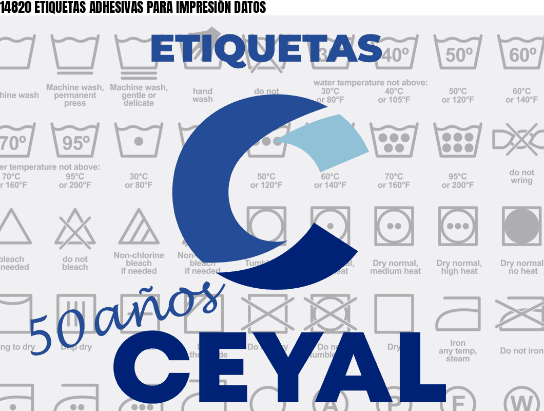 14820 ETIQUETAS ADHESIVAS PARA IMPRESIÓN DATOS