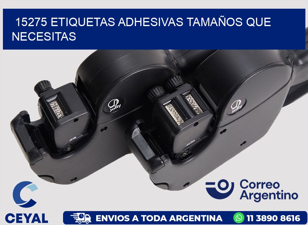 15275 ETIQUETAS ADHESIVAS TAMAÑOS QUE NECESITAS
