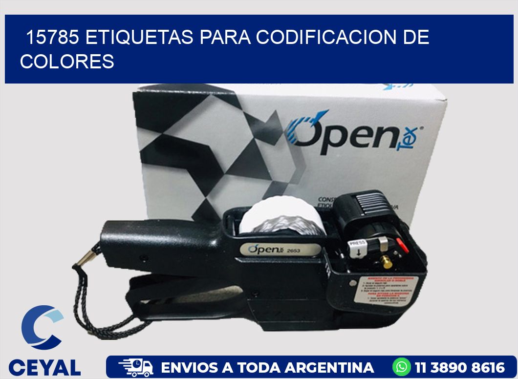15785 ETIQUETAS PARA CODIFICACION DE COLORES
