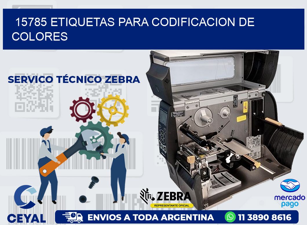 15785 ETIQUETAS PARA CODIFICACION DE COLORES