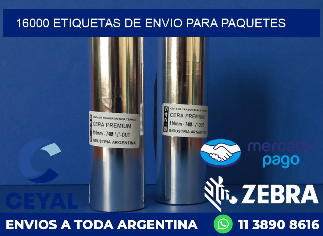 16000 ETIQUETAS DE ENVIO PARA PAQUETES