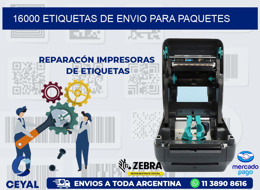 16000 ETIQUETAS DE ENVIO PARA PAQUETES