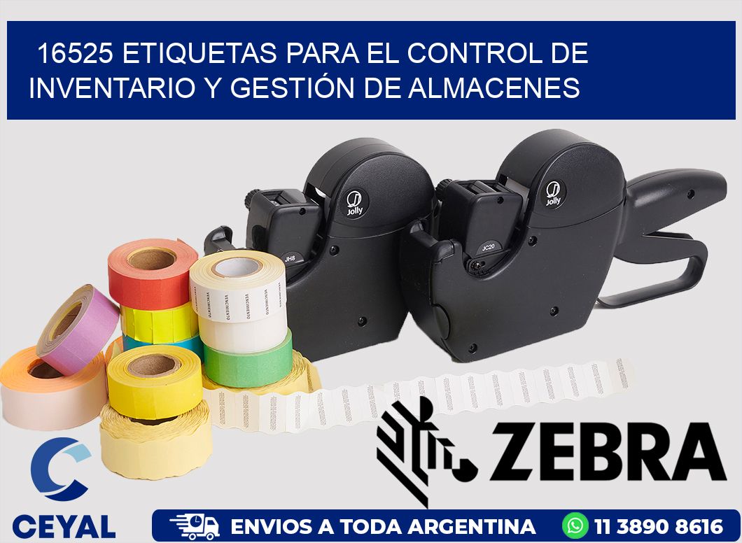 16525 ETIQUETAS PARA EL CONTROL DE INVENTARIO Y GESTIÓN DE ALMACENES
