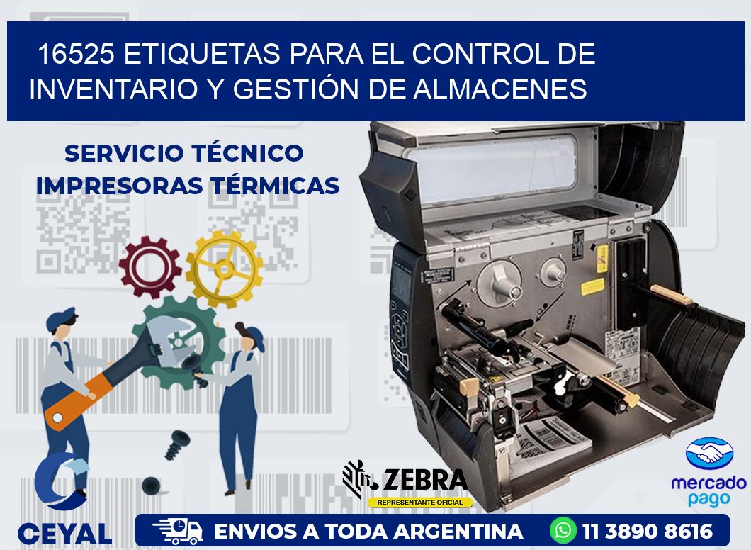 16525 ETIQUETAS PARA EL CONTROL DE INVENTARIO Y GESTIÓN DE ALMACENES