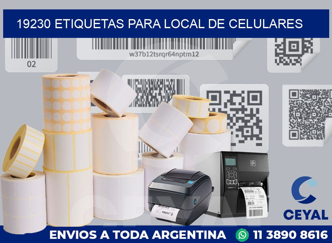 19230 ETIQUETAS PARA LOCAL DE CELULARES