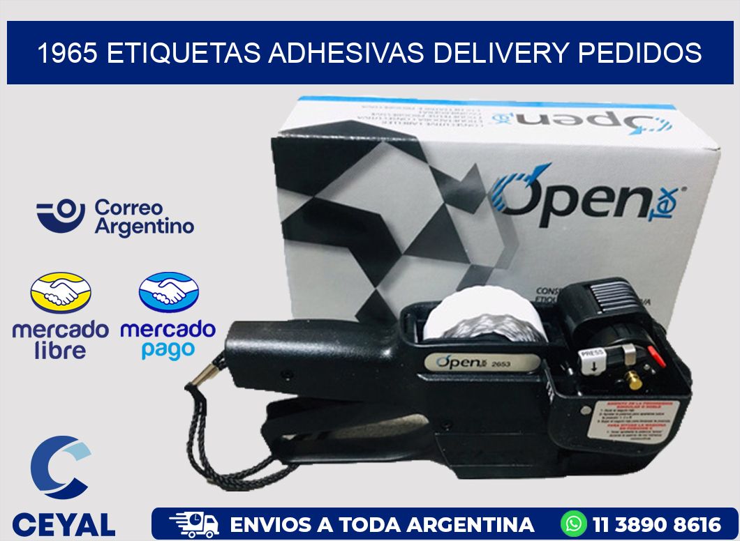 1965 ETIQUETAS ADHESIVAS DELIVERY PEDIDOS