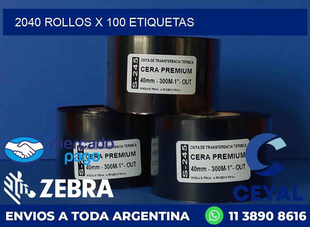 2040 ROLLOS X 100 ETIQUETAS