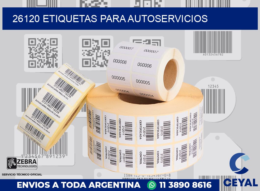 26120 ETIQUETAS PARA AUTOSERVICIOS