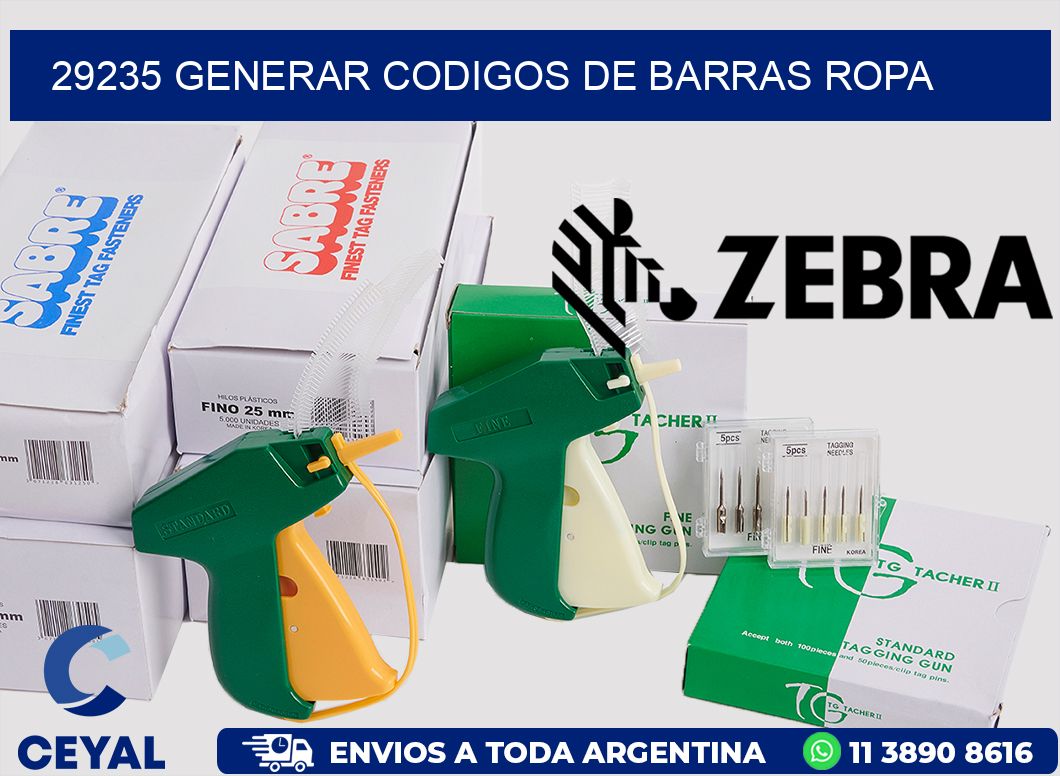 29235 GENERAR CODIGOS DE BARRAS ROPA