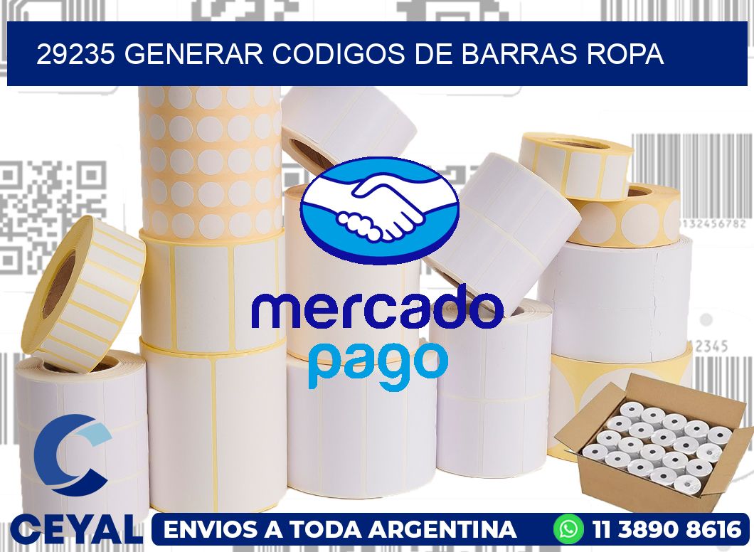 29235 GENERAR CODIGOS DE BARRAS ROPA