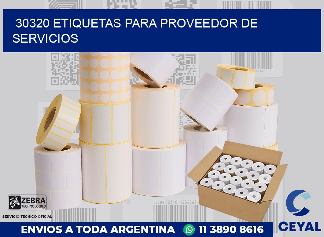 30320 ETIQUETAS PARA PROVEEDOR DE SERVICIOS