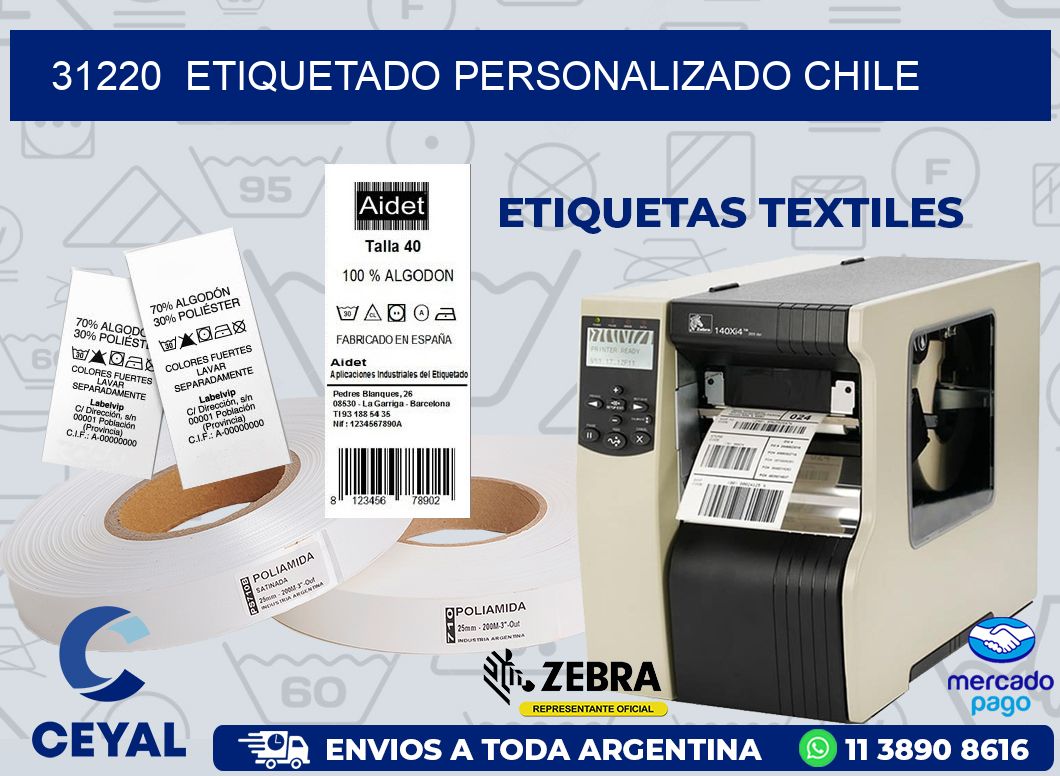 31220  ETIQUETADO PERSONALIZADO CHILE