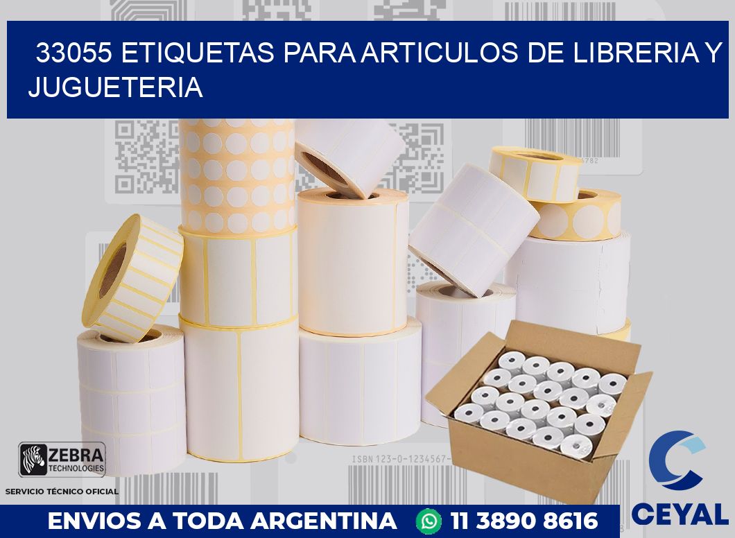 33055 ETIQUETAS PARA ARTICULOS DE LIBRERIA Y JUGUETERIA