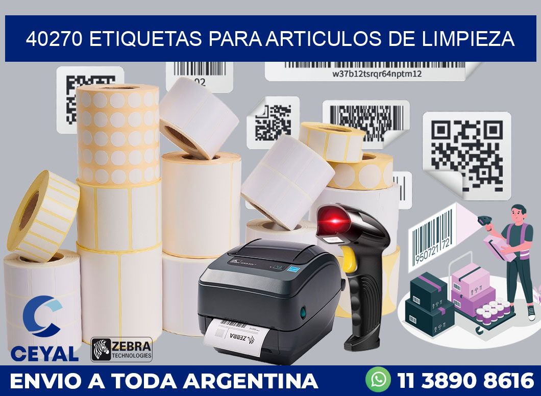 40270 ETIQUETAS PARA ARTICULOS DE LIMPIEZA