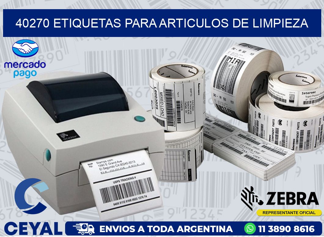 40270 ETIQUETAS PARA ARTICULOS DE LIMPIEZA