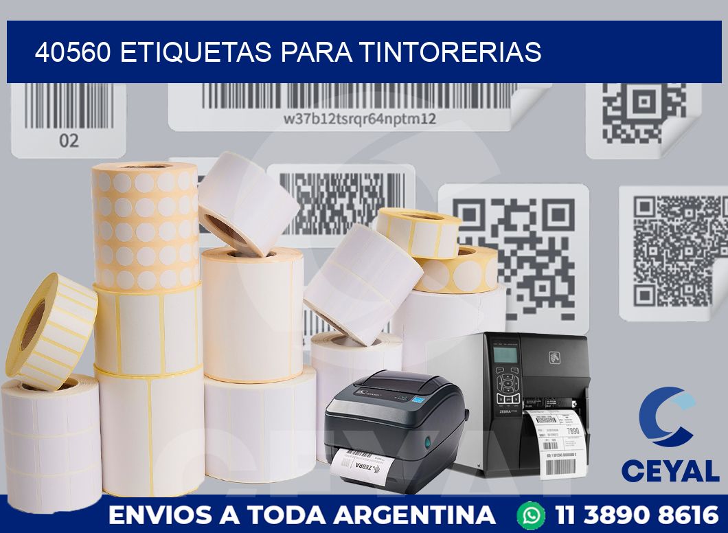 40560 ETIQUETAS PARA TINTORERIAS