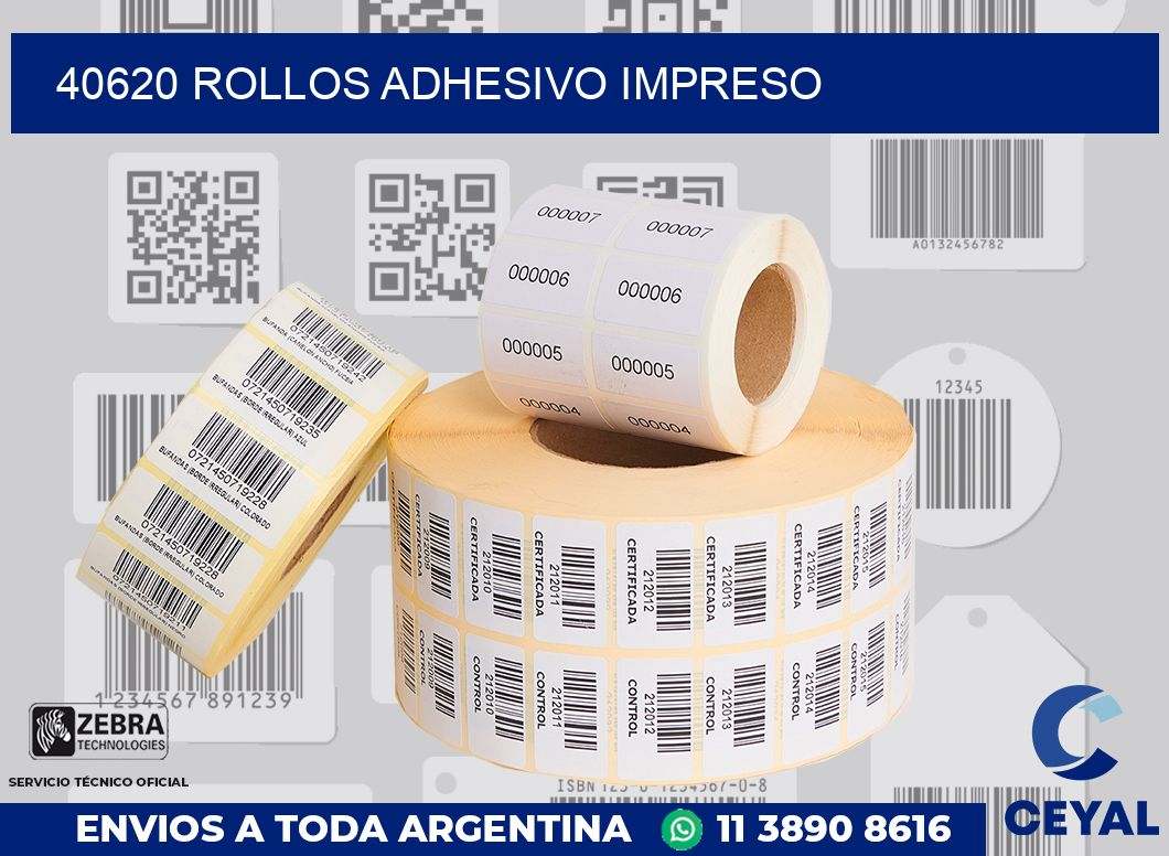 40620 ROLLOS ADHESIVO IMPRESO