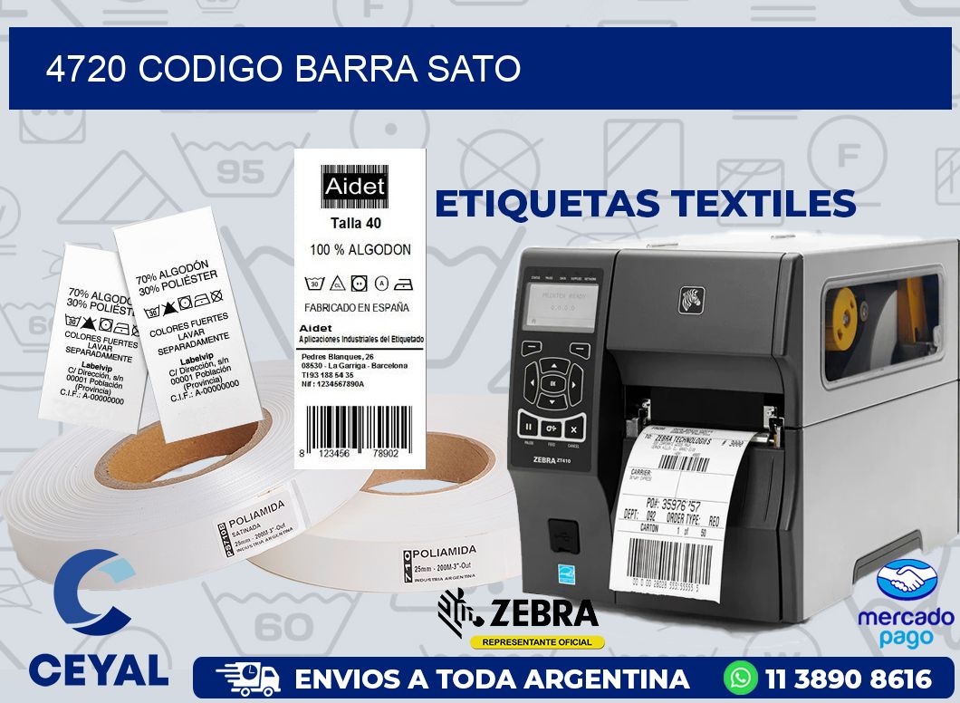 4720 CODIGO BARRA SATO