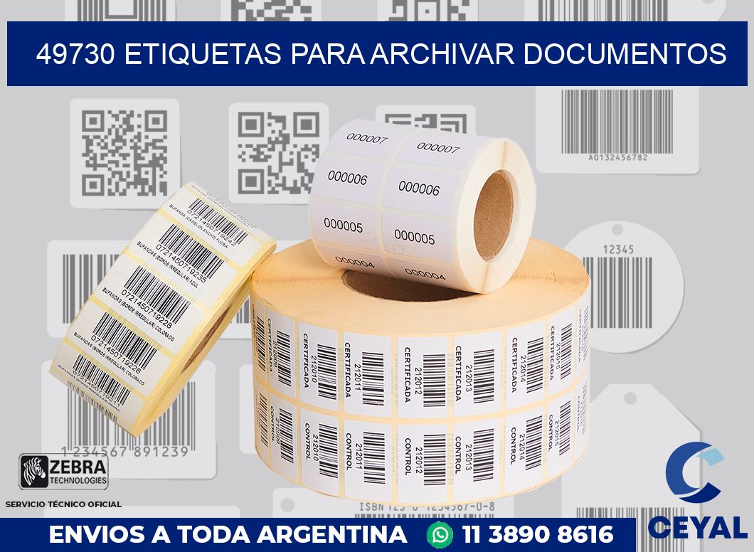 49730 ETIQUETAS PARA ARCHIVAR DOCUMENTOS